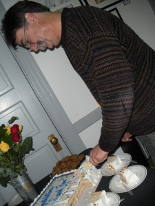 Joe Livernois, cake cutter... ... and editor of the MCH.